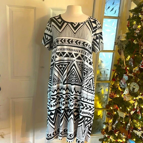 white christmas dresses Ciara T-Shirt Dress – lularoe main image 1